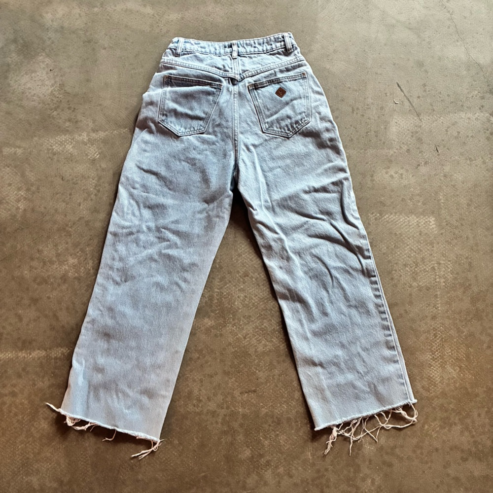 Abrand Light Blue A Carrie Jeans with Raw Hem